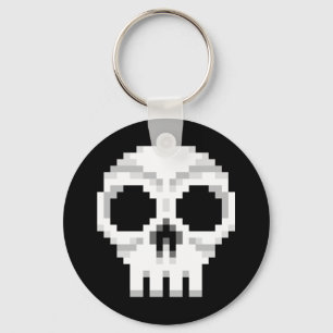 Videogame Death Skull - Pixel Art Keychain