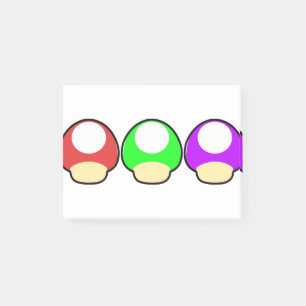 Videogame Mushrooms Post-it Notes