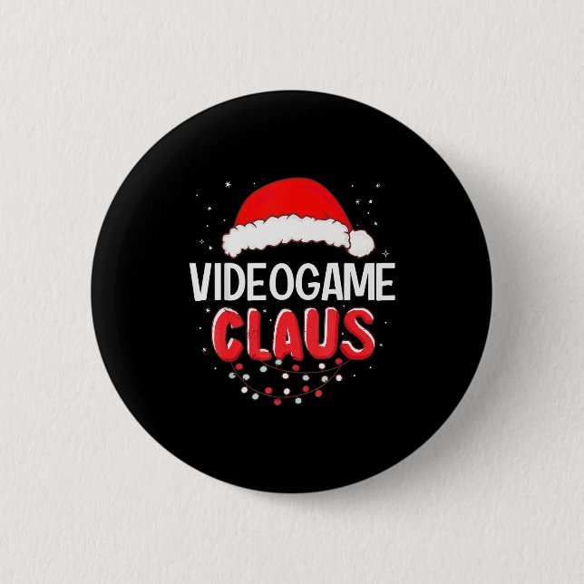 Videogame Santa Claus Christmas Matching Costume  2 Inch Round Button (Front)
