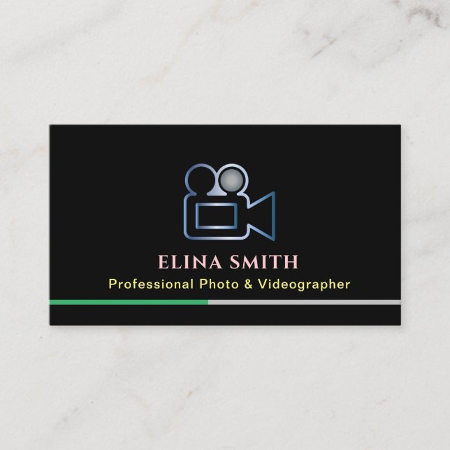 Vidéographe professionnel Carte de visite (Devant)