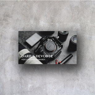 Videographer Film Minimalist Modern Cinema Business Card