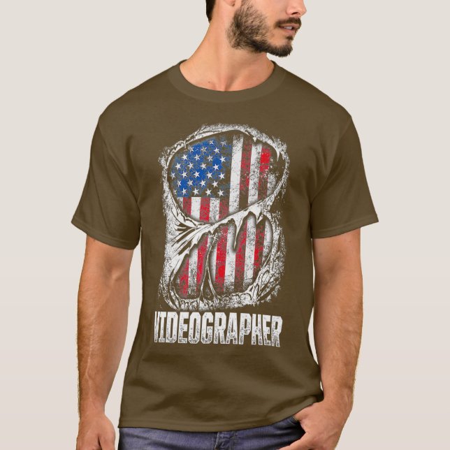 Videographer Info Videography Filmmaker Gift T-Shirt (Front)