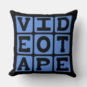 Videotape, VHS Tape Throw Pillow