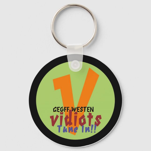 Vidiots V Logo Keychain (Front)