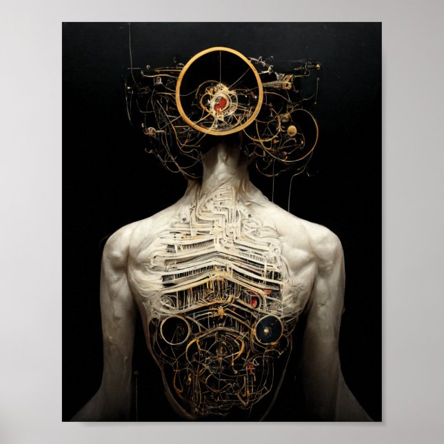 Vie artificielle 4 Poster d'art de science-fiction (Devant)