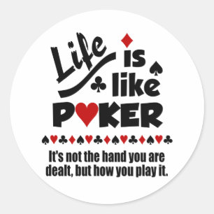 Vie comme autocollants de Poker