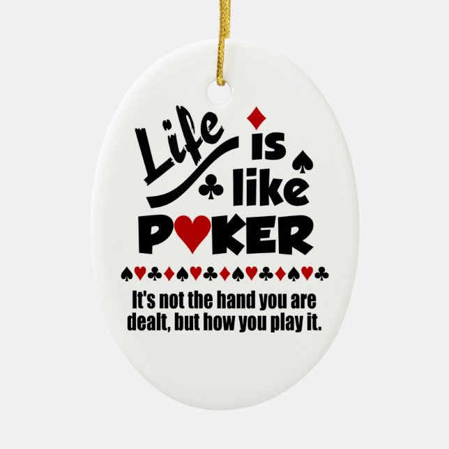 VIE COMME POKER ornements personnalisés (Devant)