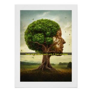 "Vie durable : Poster arboré avec un message inspi