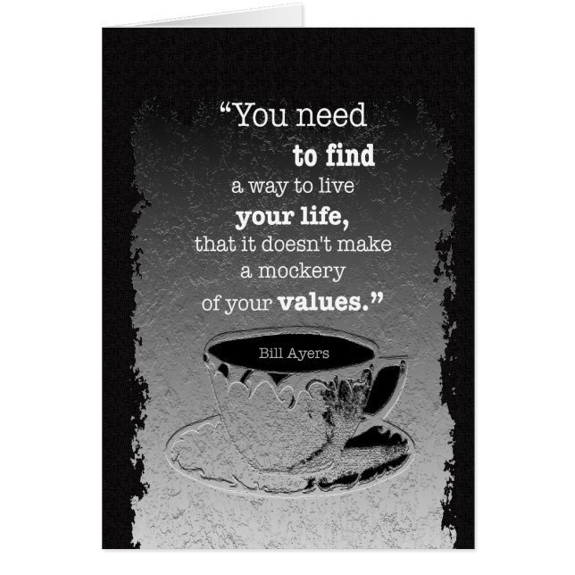 Vie et valeurs, Existentialisme illustré citation (Devant)