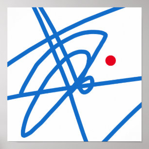 Vie Focus Art Abstrait Poster Red Dot