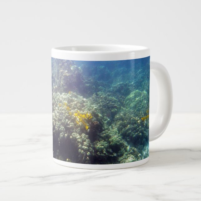 Vie marine sous-marine Jumbo Café Mug (Devant droit)