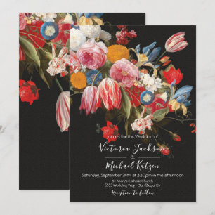 Vie morte Floral Dark & Moody Faire-part de mariag
