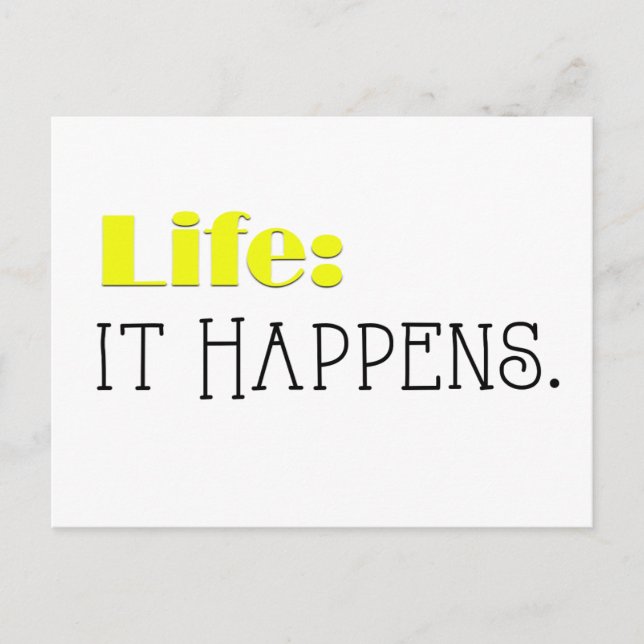 Vie qu'il arrive, Affirmation Quotidienne Carte Fl (Devant)
