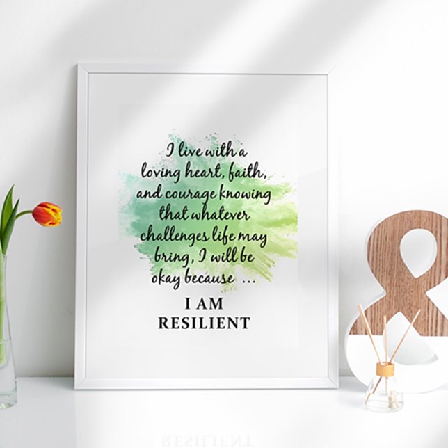 VIE RÉSILIENTE : AIMER HEART POSTER (Créateur téléchargé)