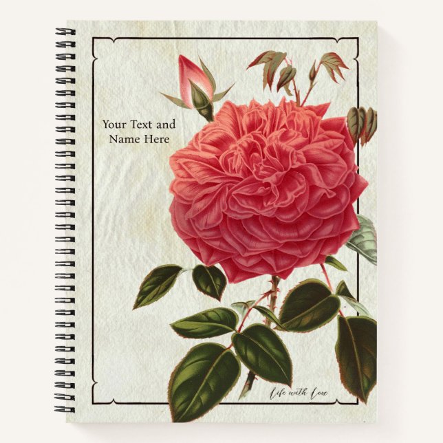 Vie rose avec Carnet d'Amour - Charme Floral! (Devant)