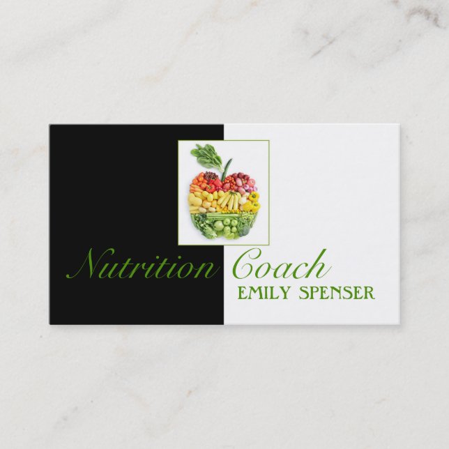 Vie saine Nutritionniste Fruit Apple Carte Cute (Devant)
