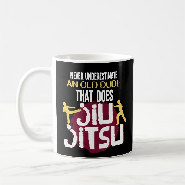 Vieil art martial drôle de tasse de café de Jiu (Gauche)