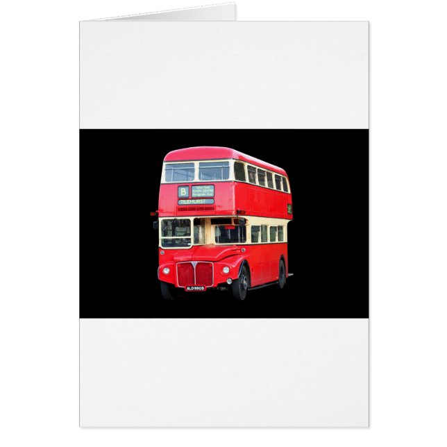 Vieil autobus rouge de Londres du vers 1950 (Devant)