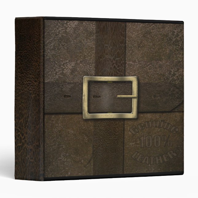 Vieil effet en cuir 1,5" classeur (Devant/Côté)