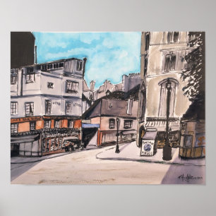 Vieille affiche de Paris France