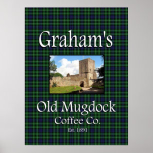 Vieille affiche du café Cie. de Mugdock de Graham