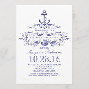 vieille ancre nuptiale invitation