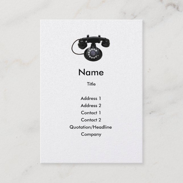 Vieille carte de profil de téléphone (Devant)