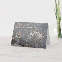 Vieille carte de voeux fossile