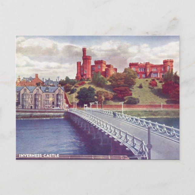 Vieille carte postale - château d'Inverness, (Devant)