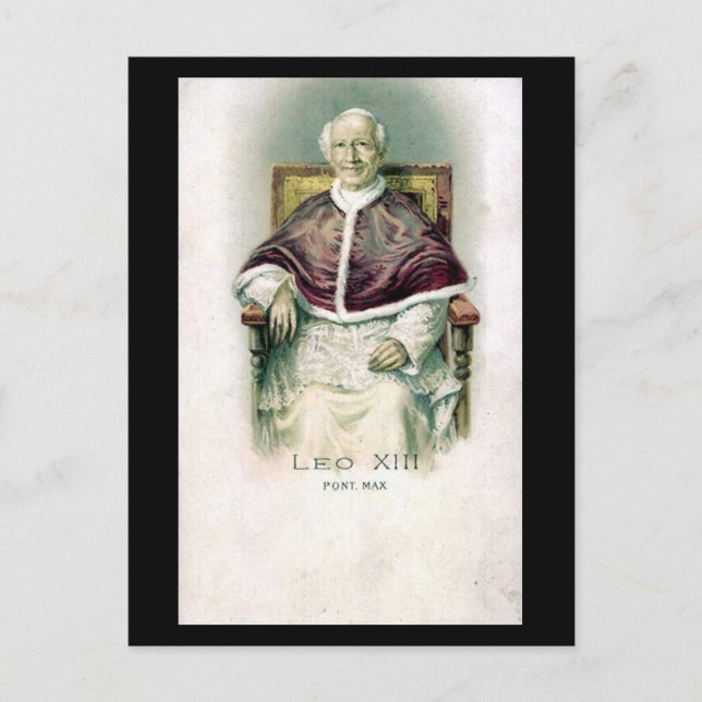 Vieille carte postale - pape Lion XIII (Devant)