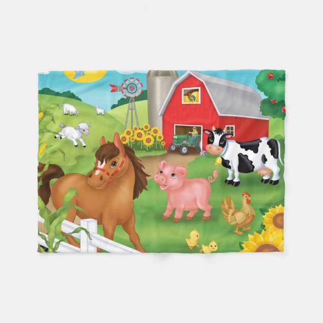 Vieille couverture de flanelle de la ferme de (Devant (Horizontal))