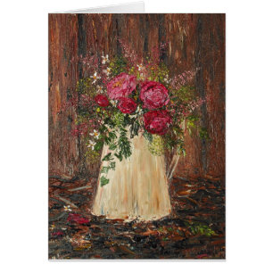 Vieille cruche de fleurs