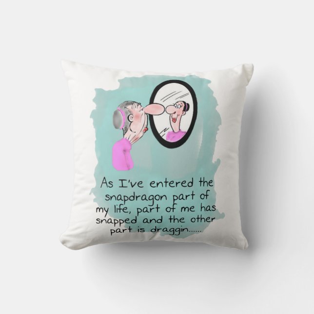 Vieille Femme amusante à regarder Coussin de verre (Recto)