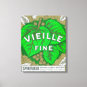 Vieille Fine Wine LabelEurope Canvas Print