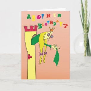 Vieille princesse dans les cartes d'anniversaire
