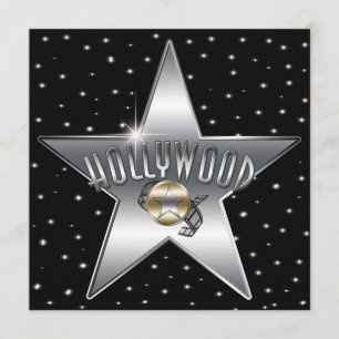 Vieille rétro invitation d'étincelle de Hollywood