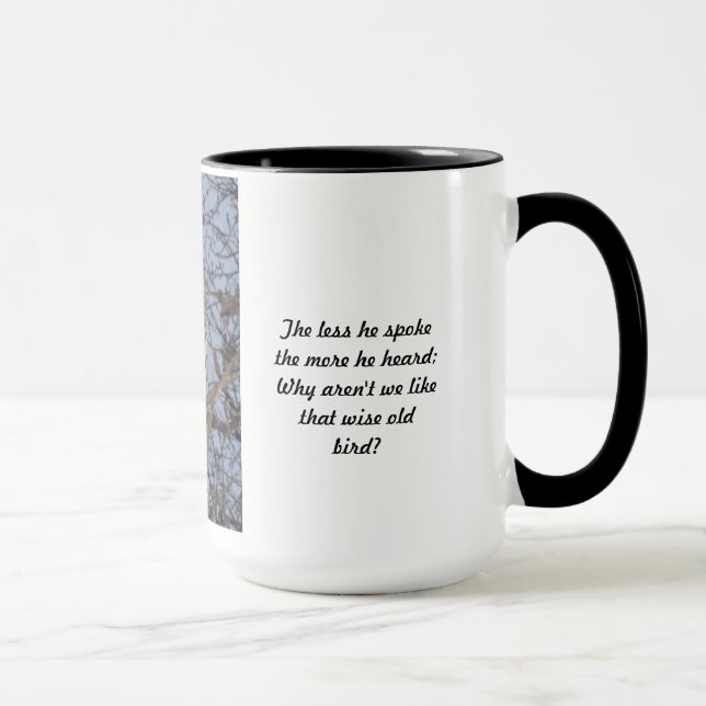 Vieille tasse sage de hibou - moins il a parlé la (Droite)