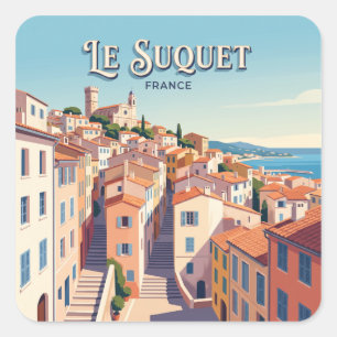 Vieille Ville Menton France Square Sticker