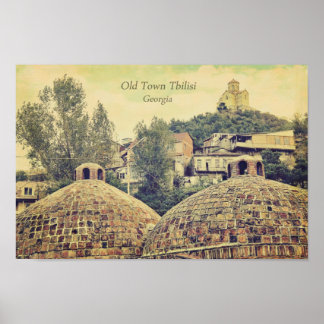 Vieille ville Tbilissi, Géorgie - affiche