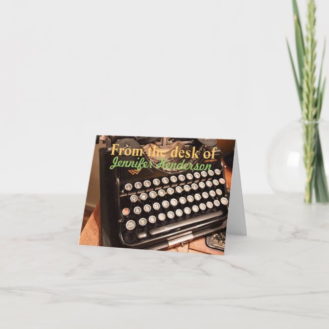 Vieilles cartes de note de Typewritter (Devant)