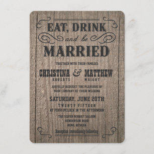 Vieilles invitations occidentales en bois
