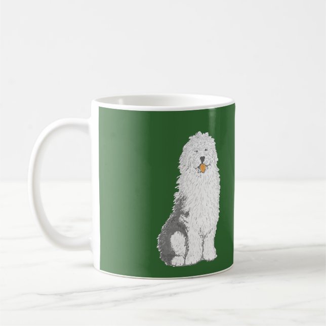 Vieilles tasses anglaises de chien de moutons et (Gauche)