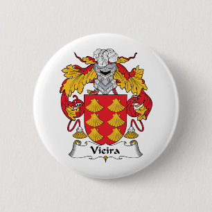Vieira Family Crest 2 Inch Round Button