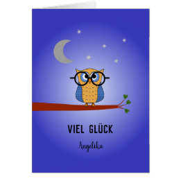 Viel gluck bonne chance hibou universitaire person