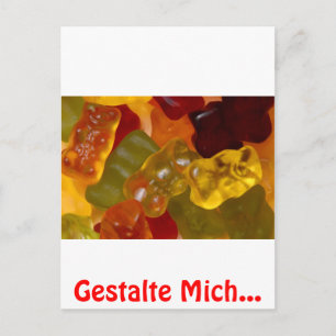 Viele bunte Gummibärchen Postcard