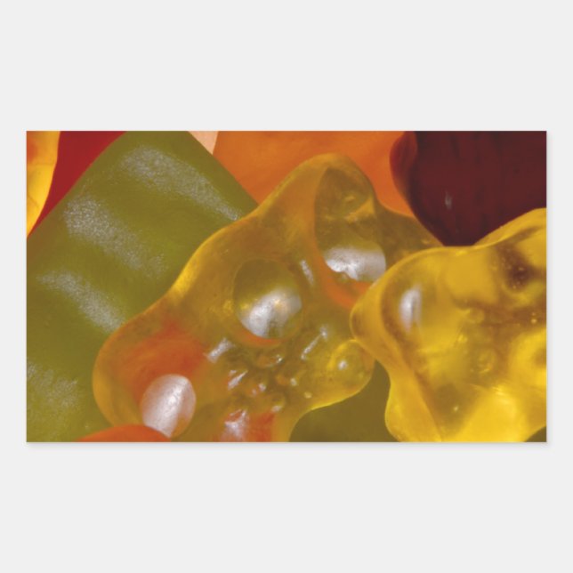 Viele bunte Gummibärchen Sticker (Front)