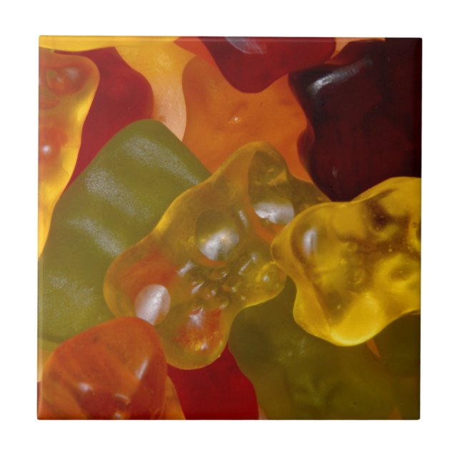 Viele bunte Gummibärchen Tile (Front)