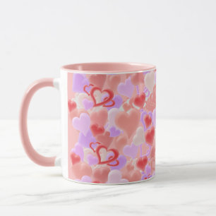 Viele Herzen in 3D-Optik - Mug