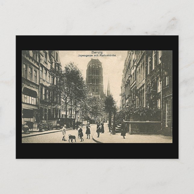 Vielle carte postale, Gdansk/Danzig - Jopengasse (Devant)