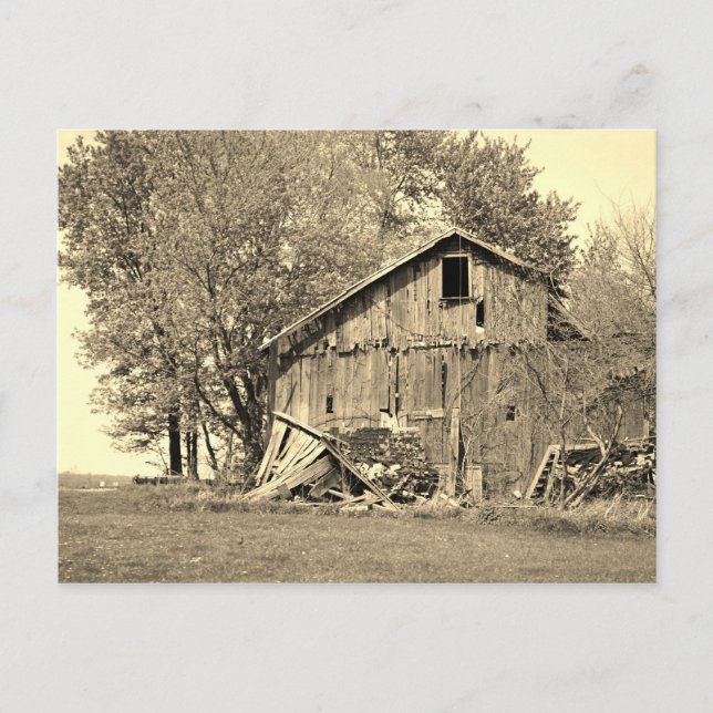 Vielle grange en Ohio rural Carte postale (Devant)